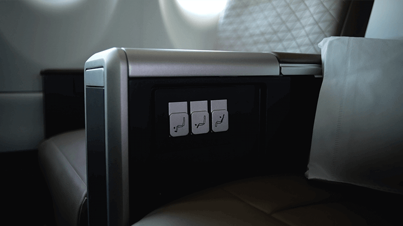 Business Class seat controls