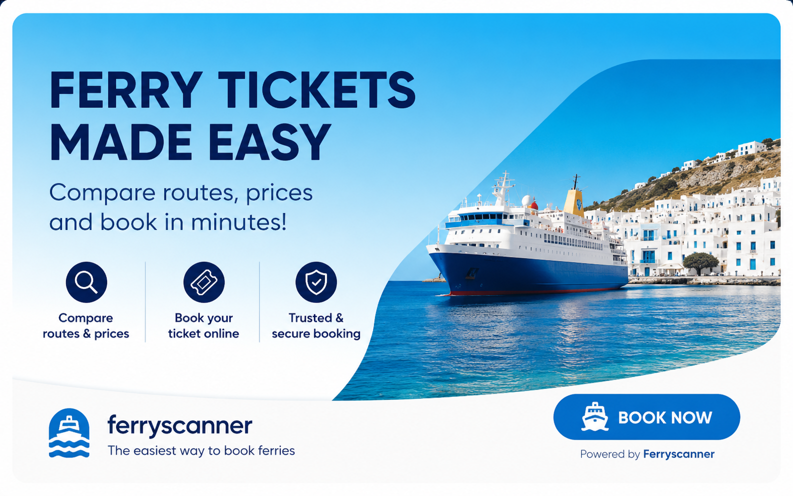 Book ferry tickets with Ferryscanner
